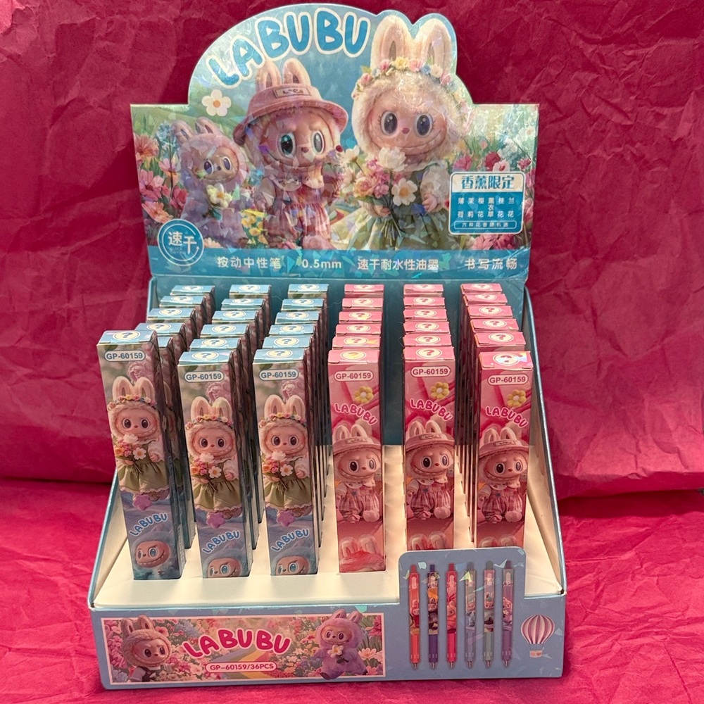 Labubu Blind Box Character SCENTED Gel Pens!